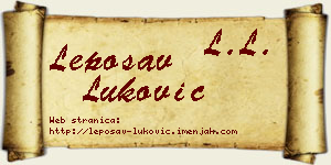 Leposav Luković vizit kartica